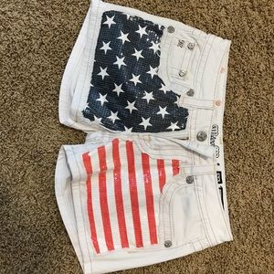 MissMe American flag shorts